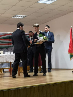 Sárosdért Emlékérem átvétele
