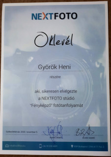 Nextfotó Oklevele